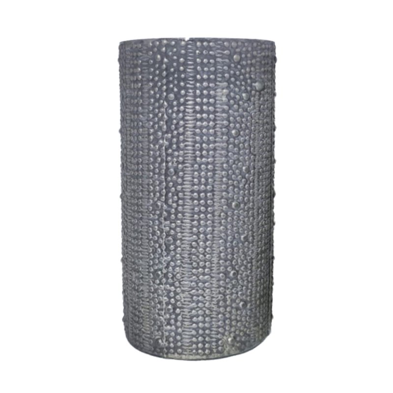 SEMRA ΒΑΖΟ ΓΥΑΛΙ ΓΚΡΙ ΧΡΥΣΟ D13xH26cm