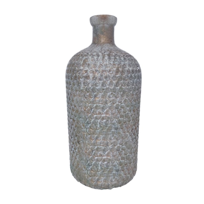 VISHAL ΜΠΟΥΚΑΛΑ ΓΥΑΛΙ ΓΚΡΙ ΧΡΥΣΟ D18xH31cm