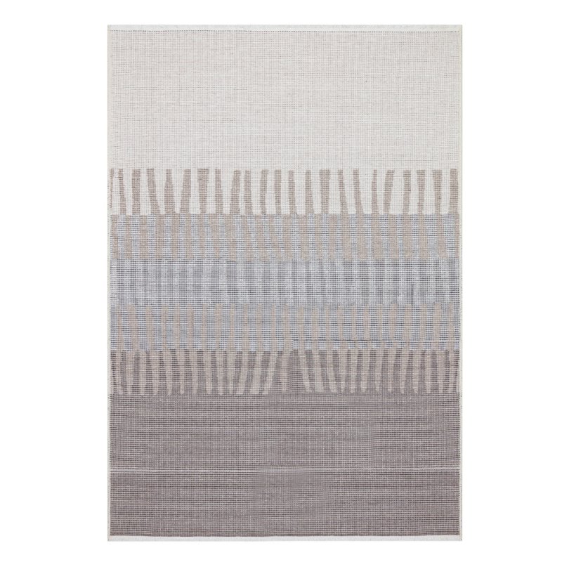 LIMBUS STRIPES ΧΑΛΙ ΥΦΑΣΜΑ ΓΚΡΙ ΜΠΕΖ ΜΑΥΡΟ 160x230xH1cm