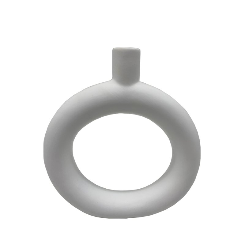 MALMO ΒΑΖΟ POLYRESIN ΛΕΥΚΟ 21,5x4,5xH22cm