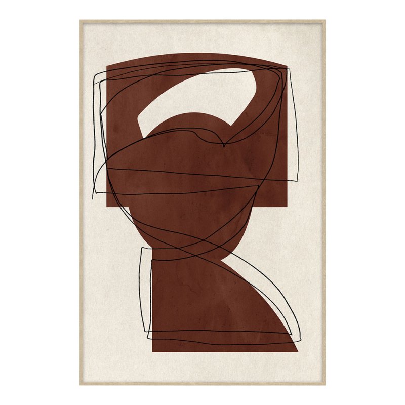 ART SPIRIT ΠΙΝΑΚΑΣ ΔΙΑΚΟΣΜΗΣΗΣ ΚΑΜΒΑΣ ΜΠΕΖ TERRACOTTA ΞΥΛΟ ΚΟΡΝΙΖΑ ΦΥΣΙΚΟ 50x70xH2,5cm