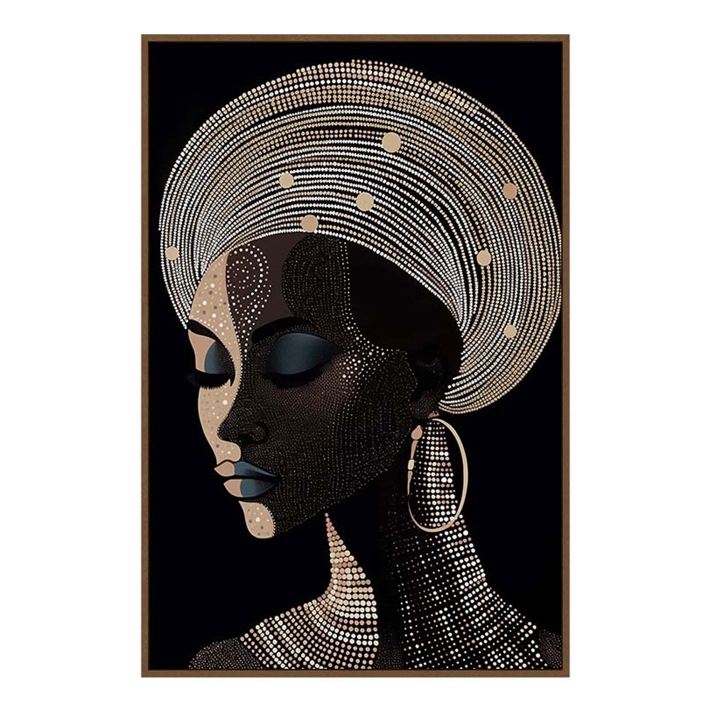 BLACK SOUL ΠΙΝΑΚΑΣ ΚΑΜΒΑΣ ΜΑΥΡΟ ΞΥΛΟ ΚΟΡΝΙΖΑ ΚΑΦΕ 82,6x122,6xH4,3cm