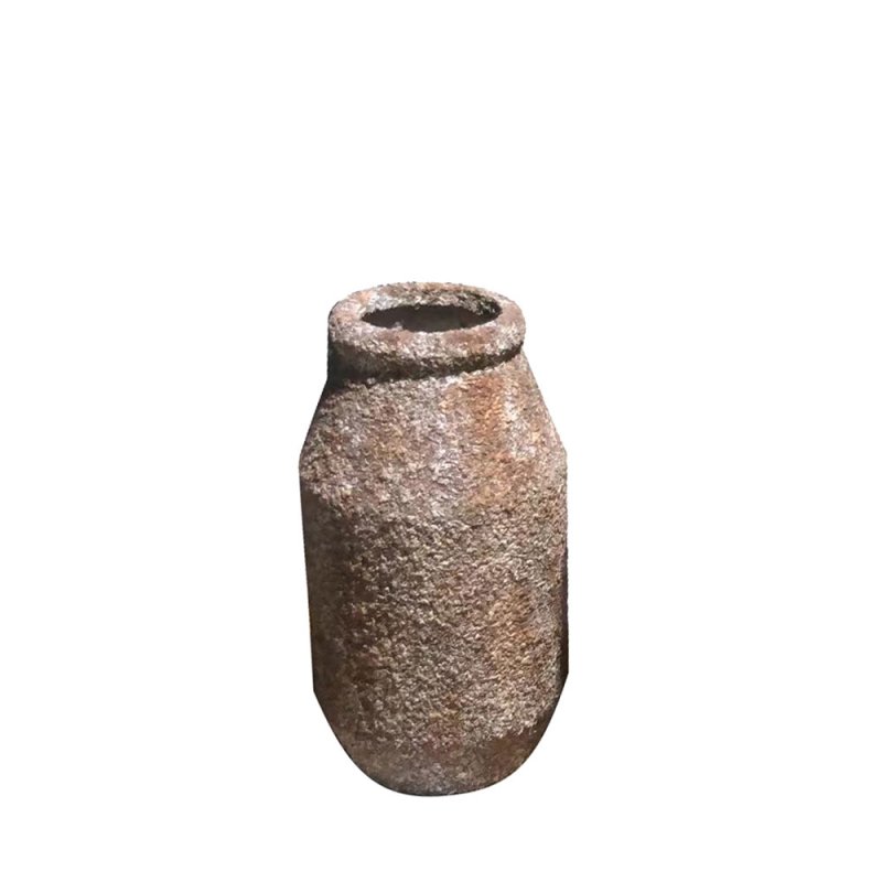 FOLEGANDROS ΓΛΑΣΤΡΑ ΔΑΠΕΔΟΥ FIBER GLASS ΜΠΕΖ ΚΑΦΕ 34x34xH71cm