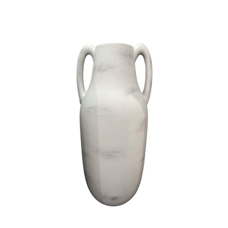 YDRA ΓΛΑΣΤΡΑ ΔΑΠΕΔΟΥ FIBER GLASS ΛΕΥΚΟ ΓΚΡΙ 38,5x38,5xH90,5cm
