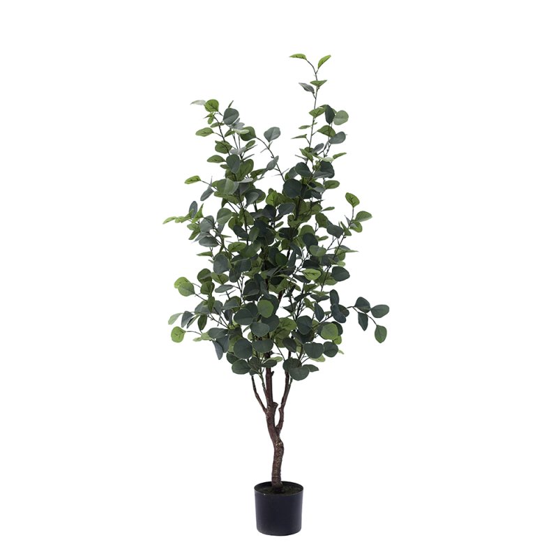 EUCALYPTUS ΔΕΝΤΡΟ ΤΕΧΝΗΤΟ ΣΕ ΓΛΑΣΤΡΑ ΥΦΑΣΜΑ ΠΛΑΣΤΙΚΟ ΠΡΑΣΙΝΟ D75xH160cm
