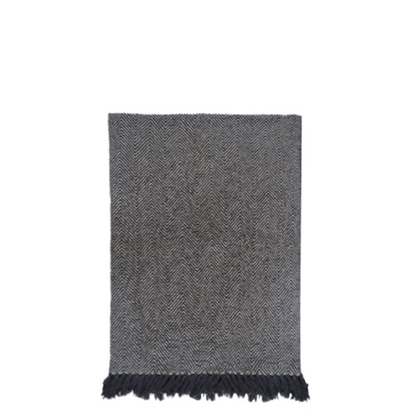 FISHBONE ΡΙΧΤΑΡΙ ΒΑΜΒΑΚΙ ΓΚΡΙ ΣΚΟΥΡΟ ΜΑΥΡΟ 125x150cm