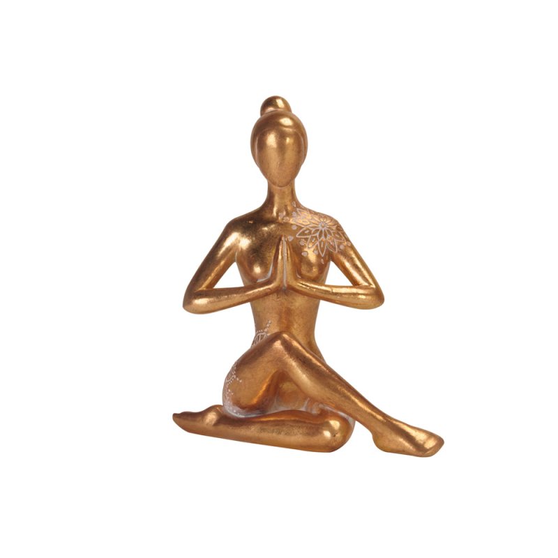 CALM POSE GOLD 3 ΔΙΑΚΟΣΜΗΤΙΚΗ ΦΙΓΟΥΡΑ POLYRESIN ΧΡΥΣΟ 12,9x6,5xH15,9cm