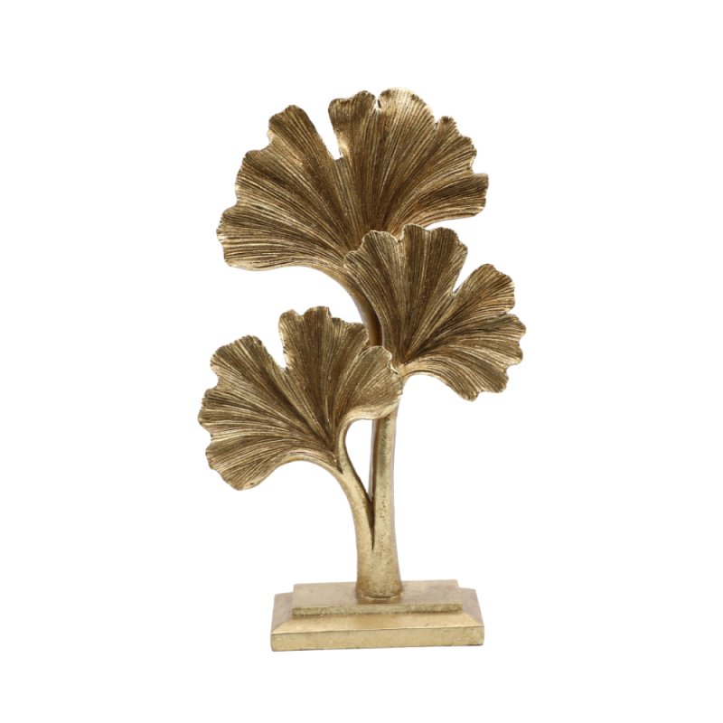 MARANDA ΔΙΑΚΟΣΜΗΤΙΚΟ ΦΥΛΛΟ POLYRESIN ΧΡΥΣΟ 18x7xH31cm