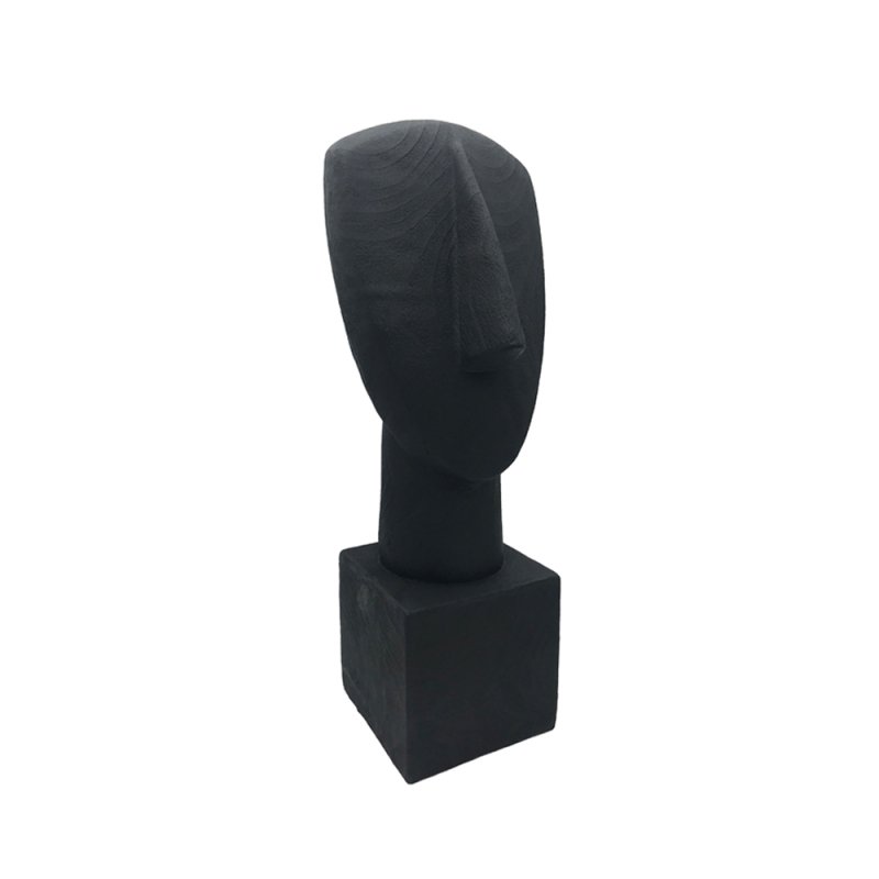 NILAI ΔΙΑΚΟΣΜΗΤΙΚΟ ΠΡΟΣΩΠΟ POLYRESIN ΜΑΥΡΟ 14x14xH42cm