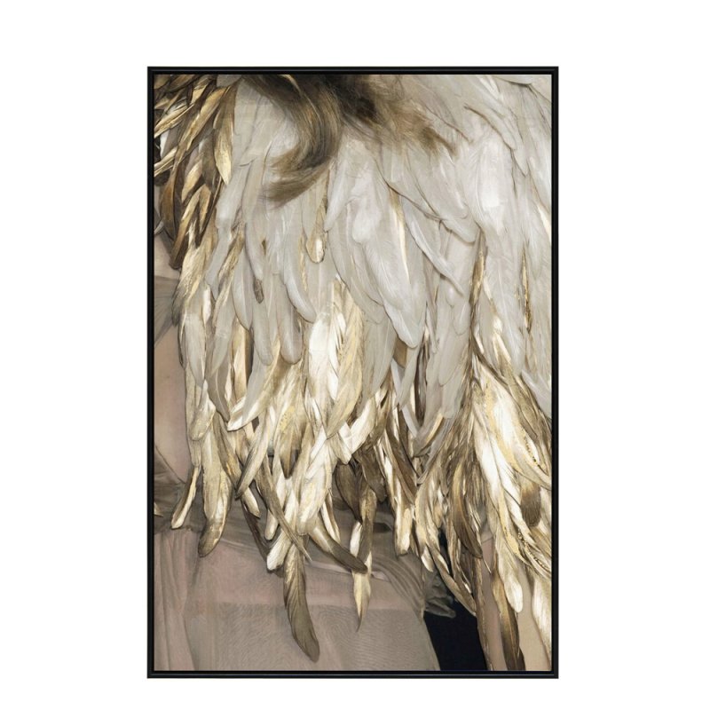 FEATHER LIVE ΠΙΝΑΚΑΣ ΔΙΑΚΟΣΜΗΣΗΣ ΚΑΜΒΑΣ ΠΟΛΥΧΡΩΜΟ ΞΥΛΟ ΚΟΡΝΙΖΑ ΜΑΥΡΟ 82,5x122,5xH4,5cm