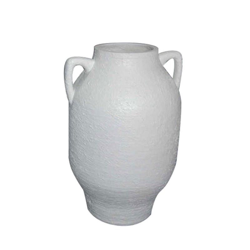 SANTORINI ΓΛΑΣΤΡΑ FIBER GLASS ΛΕΥΚΟ 39x39xH60cm