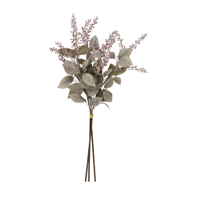 SOPHORAE ΛΟΥΛΟΥΔΙ ΤΕΧΝΗΤΟ ΜΠΟΥΚΕΤΟ ΥΦΑΣΜΑ PVC DUSTY PINK ΜΠΕΖ ΠΡΑΣΙΝΟ H65cm