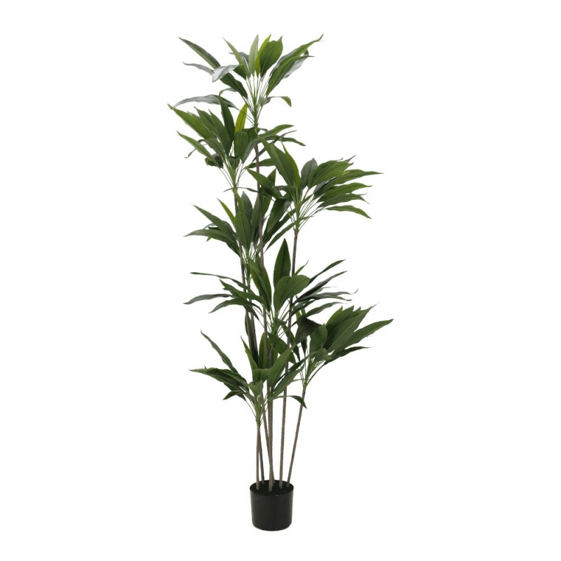 VELVET TREE ΔΕΝΤΡΟ ΤΕΧΝΗΤΟ ΣΕ ΓΛΑΣΤΡΑ PVC ΤΣΙΜΕΝΤΟ ΠΡΑΣΙΝΟ ΜΑΥΡΟ H160cm